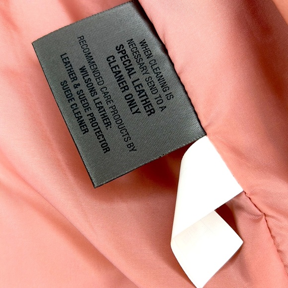 Wilson’s Leather Motorcycle Jacket Halter Top and Skirt Set Dusty Rose Y2K 2004 - Picture 7 of 16